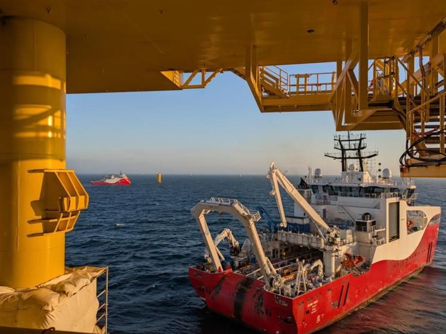 德國960兆瓦海上風電場所有陣列間電纜已全部安裝到位