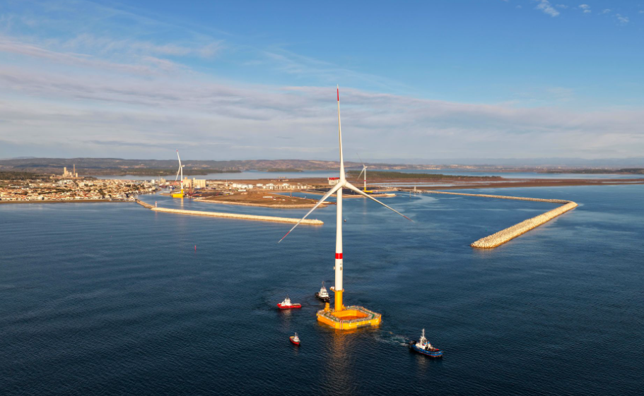 法國EolMed漂浮式風電項目首臺風機開始海上安裝