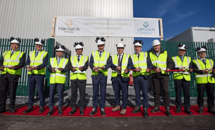 愛(ài)爾蘭香農(nóng)橋B儲(chǔ)能設(shè)施啟用，Lumcloon與Hanwha助力電網(wǎng)穩(wěn)定
