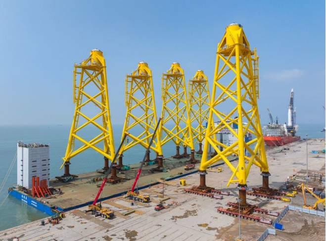 中國(guó)交付單機(jī)容量最大歐洲海上風(fēng)電導(dǎo)管架